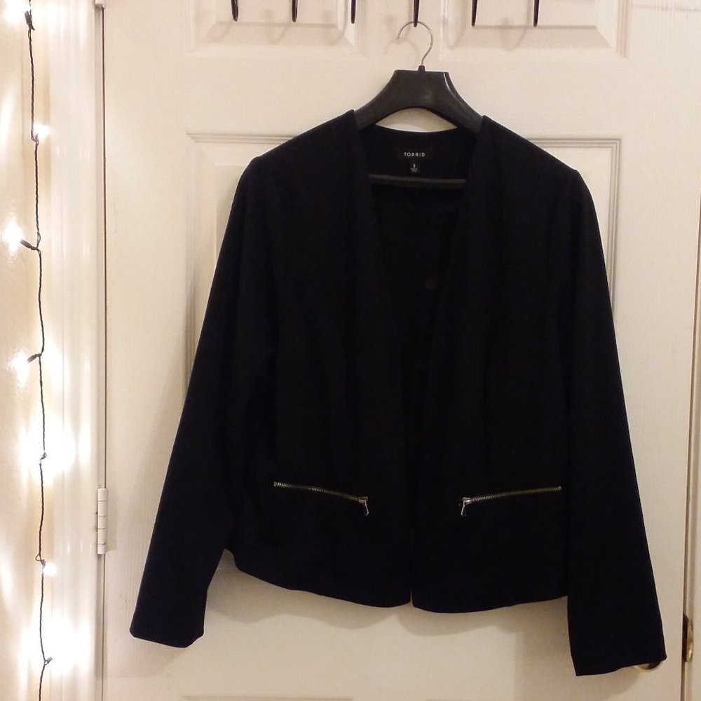 Torrid Black Jacket with back laces
